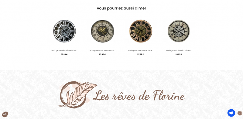 Image présentation Site e-commerce Les rêves de Florine